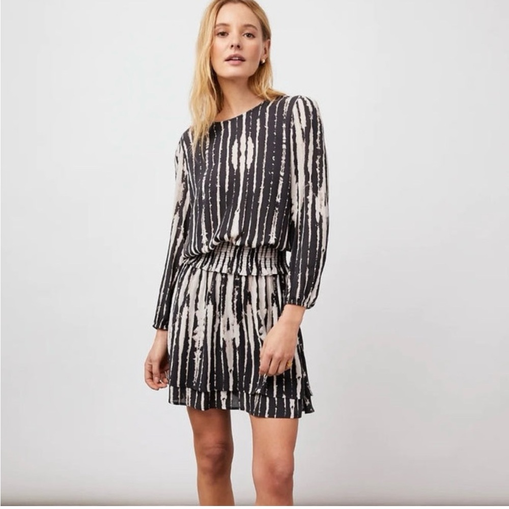 Rails Black and White Striped Dress
